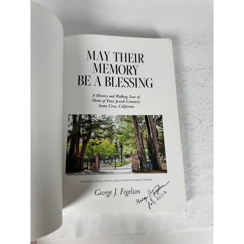 May Their Memory Be A Blessing Fogelson 2021 First Edition Signed History